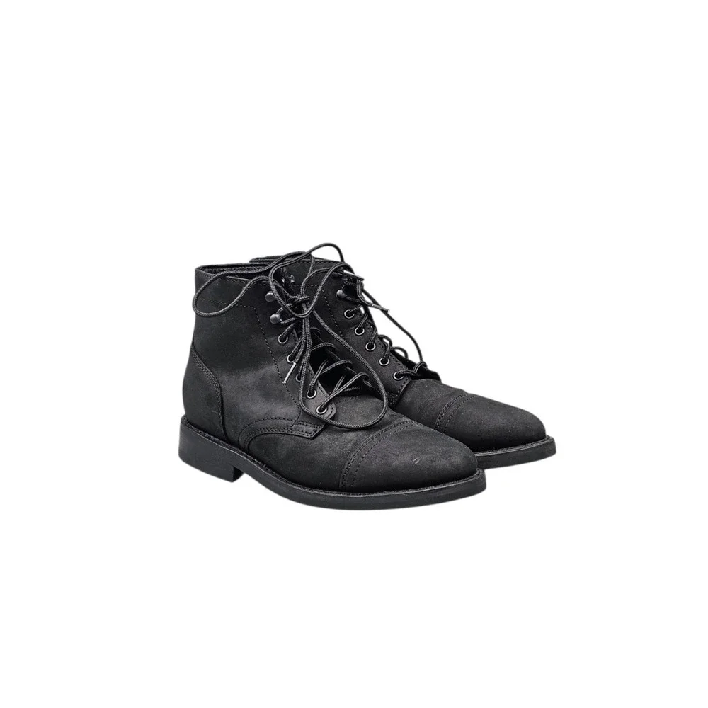 Thursday Women's Size 8 US NWOB Captain‎ Black Matte Leather Lace Up Ankle Boots